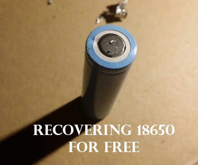 Recovering 18650 Lithium Batteries With Only a Paperclip