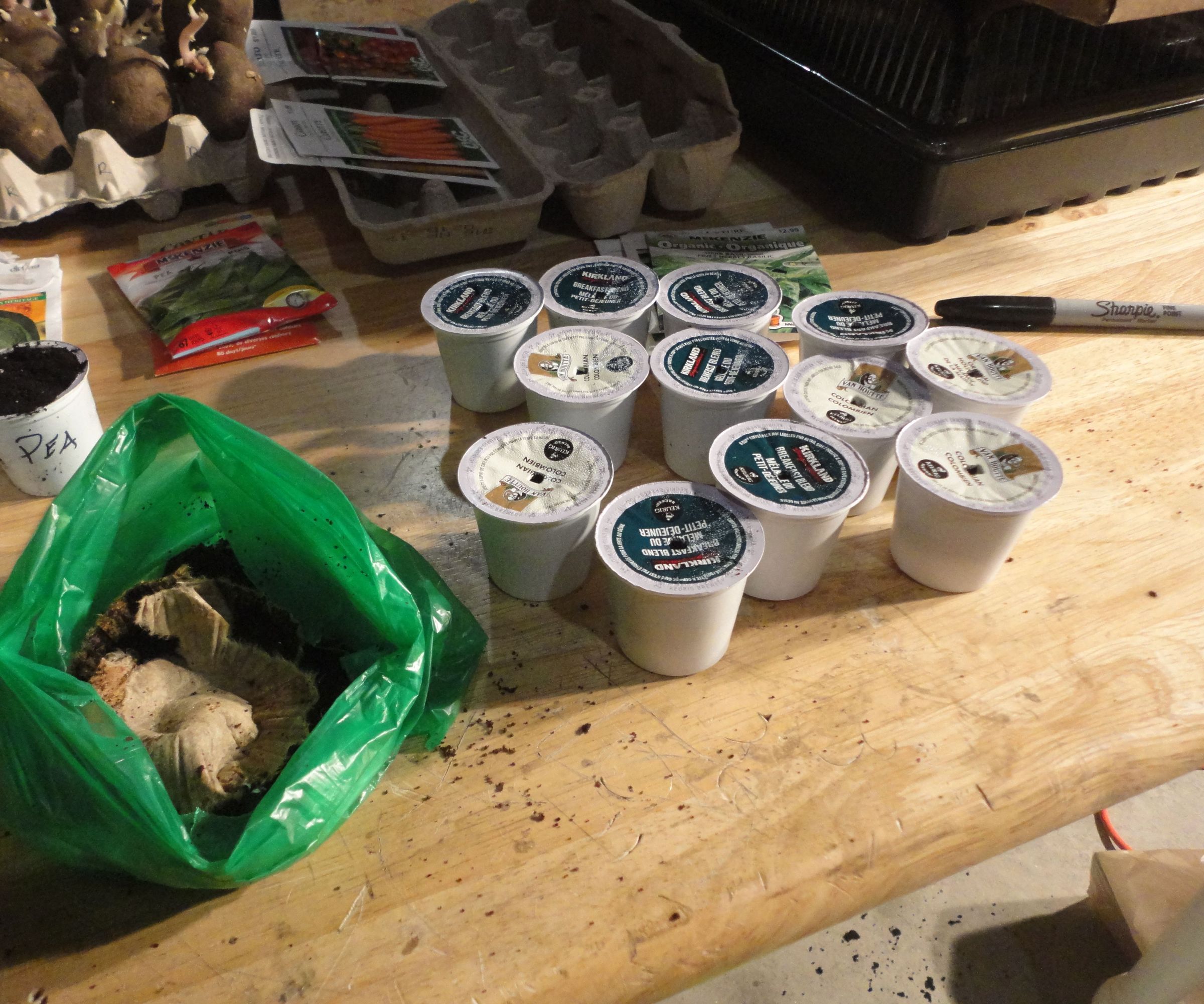 Recycle Keurig/Tassimo Pots for the Garden.