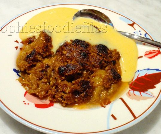 Rhubarb & Yellow Raspberry Crumble