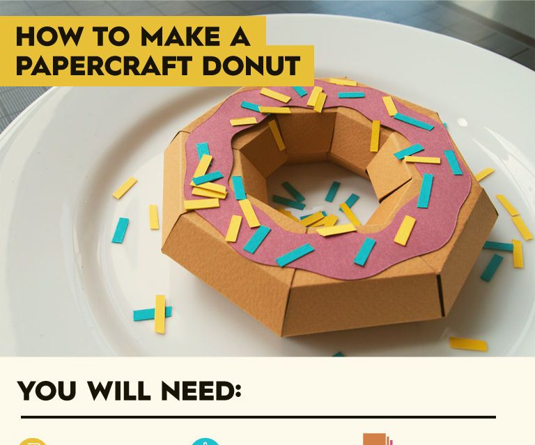 How to Make a Papercraft Donut