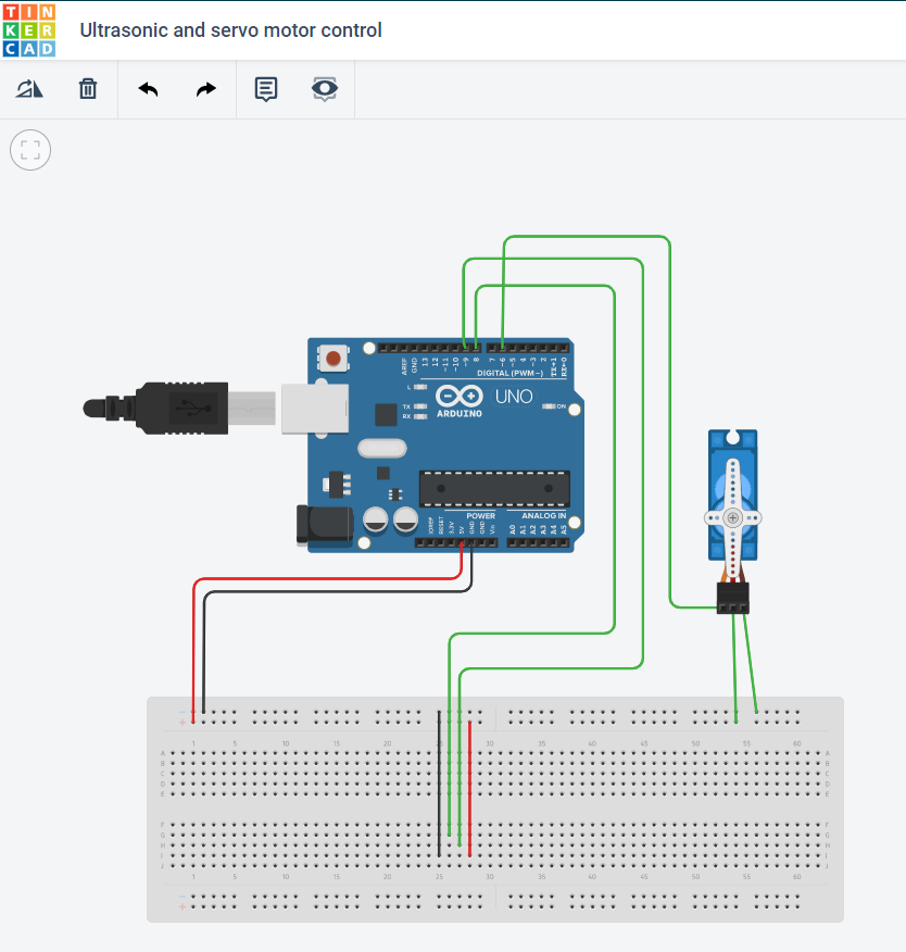 Controlling a Servo With an Ultrasonic Sensor Using Arduino : 7 Steps ...