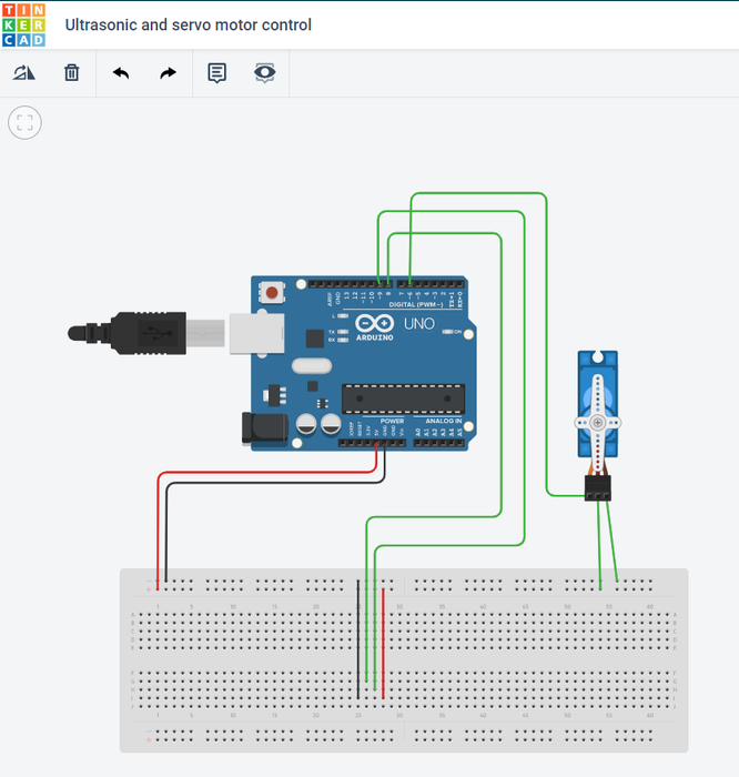 Controlling a Servo With an Ultrasonic Sensor Using Arduino : 7 Steps ...