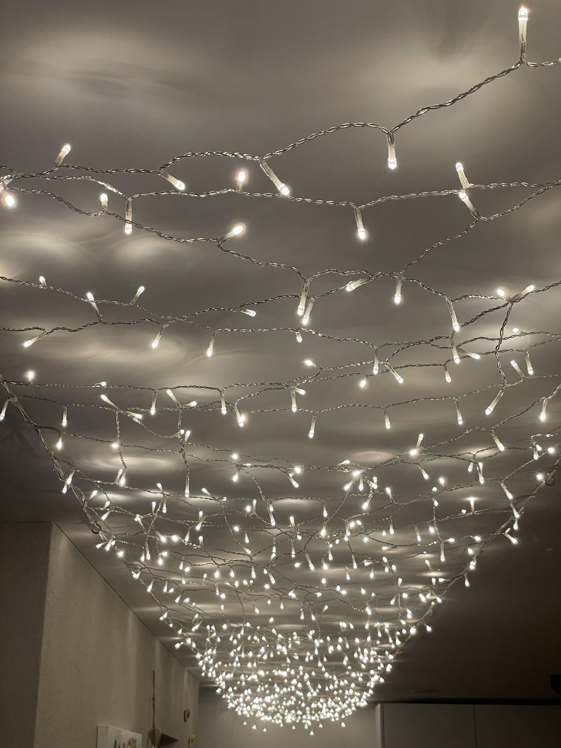 Stringing Ceiling Create a Starry Sky Ceiling With Wire and String Lights : 8 Steps (with ...