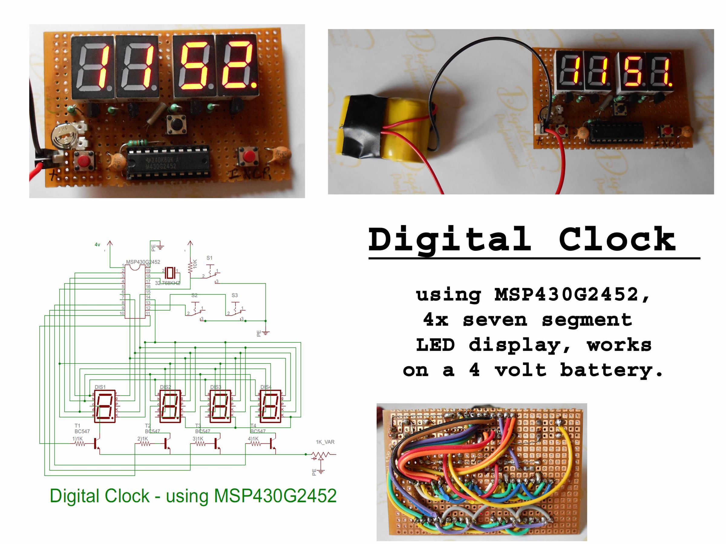 Digital Clock Using MSP430 Instructables