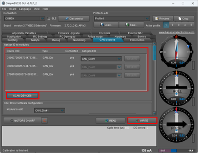 Update Gimbal Driver Firmware and BaseCam GUI Settings
