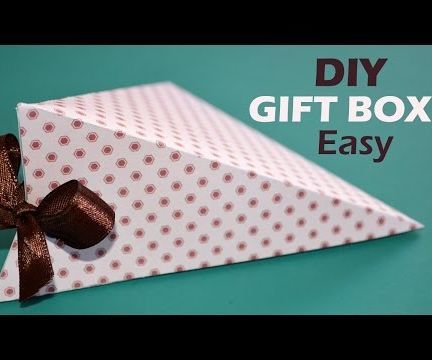 DIY Gift Box - How to Make EASY Triangle Paper Box 
