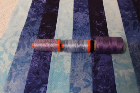 Edge Stitching the Applique Onto the Background Fabric