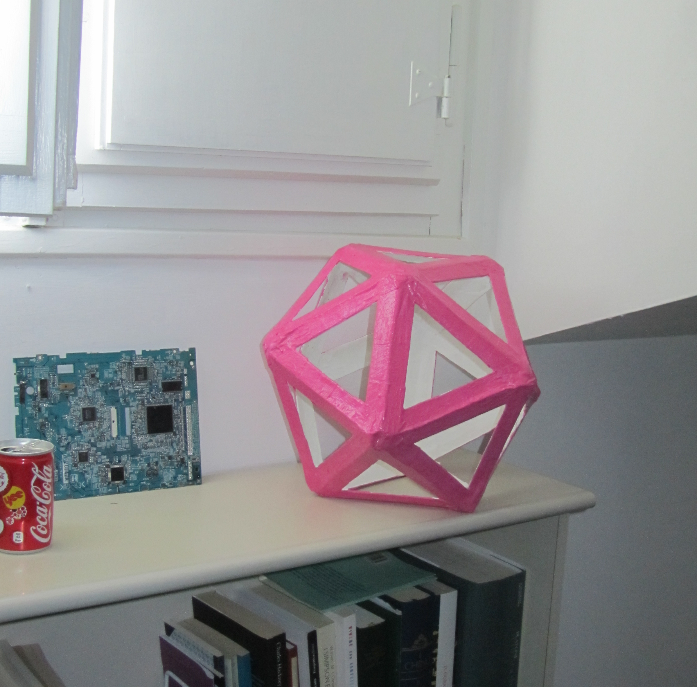 Popsicle Stick Coloured Icosahedron