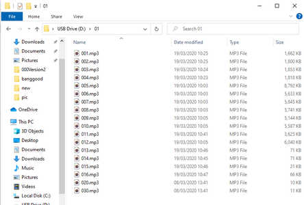 The File Structure of the SD Card in the DF Mini Player