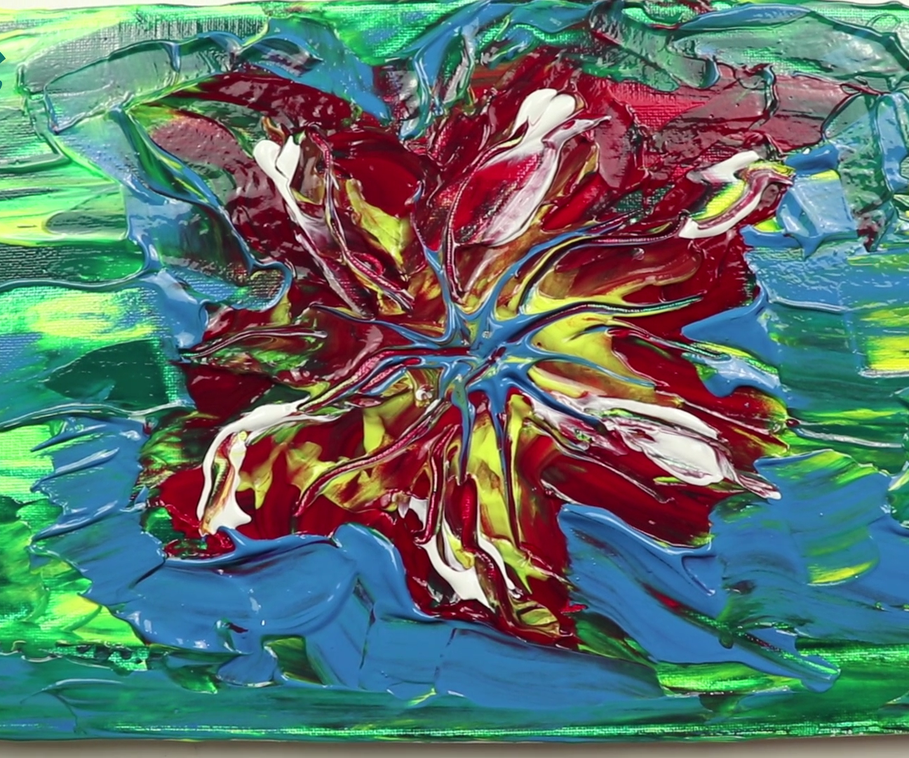 Red Flower | Abstract Painting Demonstration 