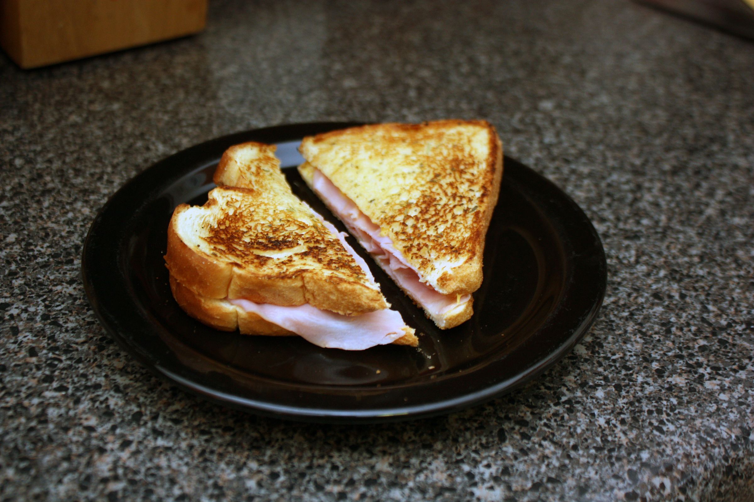 Classic Hot Ham and Cheese With a Garlic Italian Twist