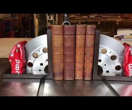Bookends From Reclaimed Brake Parts