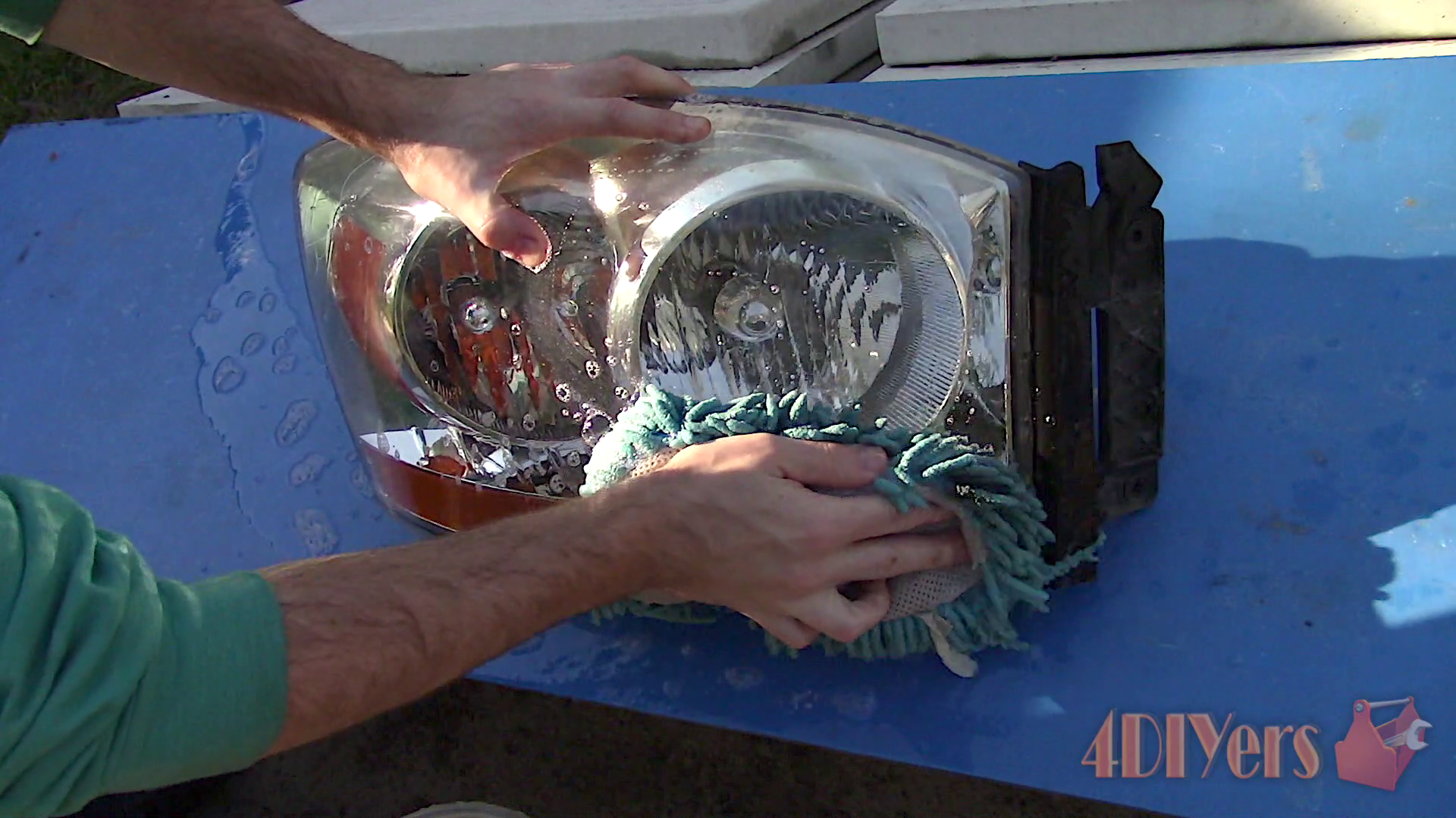 How to Restore Faded Hazy or Yellowing Headlights by Wet Sanding and