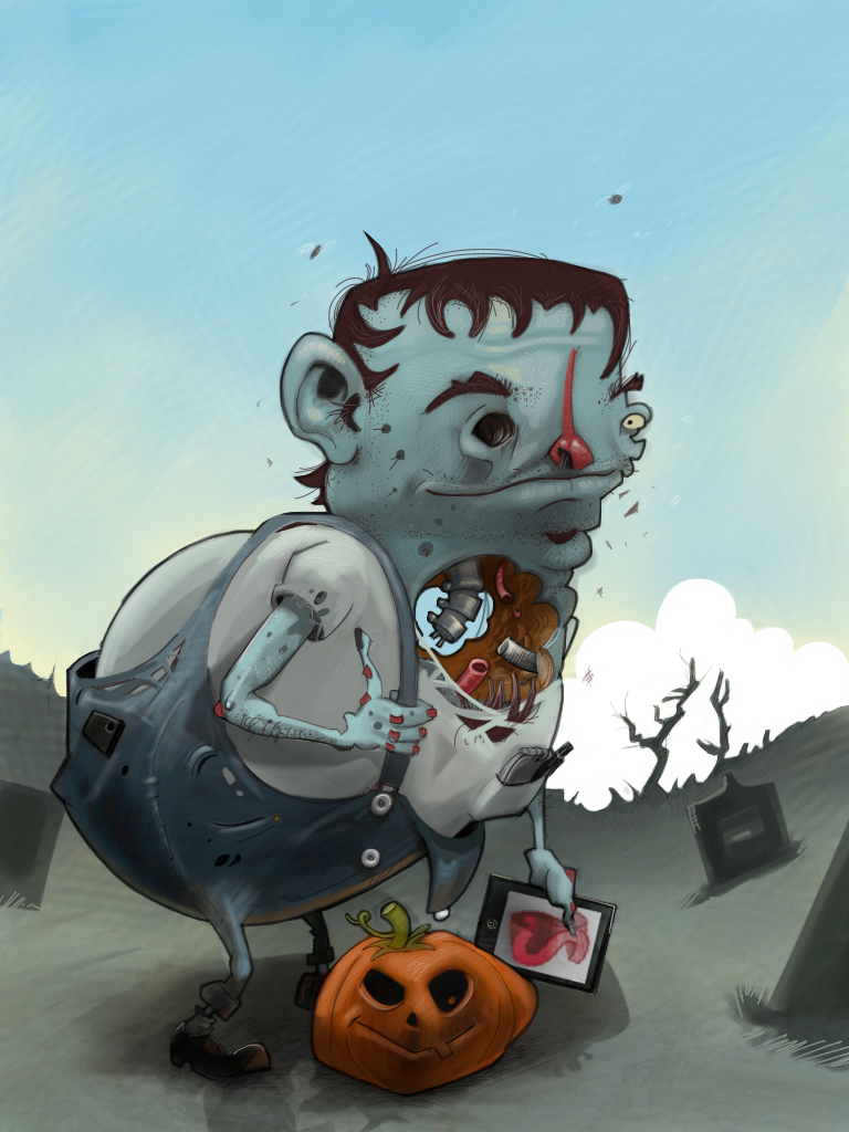 Zombie Painted in Sketchbook Pro on the IPad