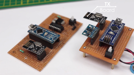 How to Make Arduino Gesture Control Robot at Home Using Radio Module ... Circuit Diagram