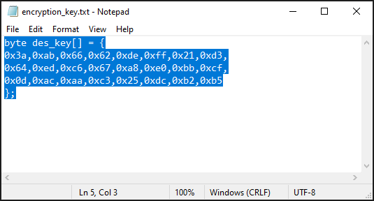 Replace the Encryption Key in the Client Application