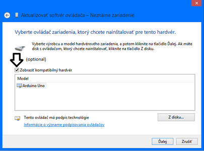 Choose the Arduino