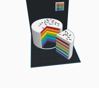 Kitchen Organizer ( Theme - Rainbow Cake) #Tinkercad
