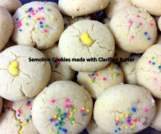 Semolina Cookies Made With Butter / Clarified Butter