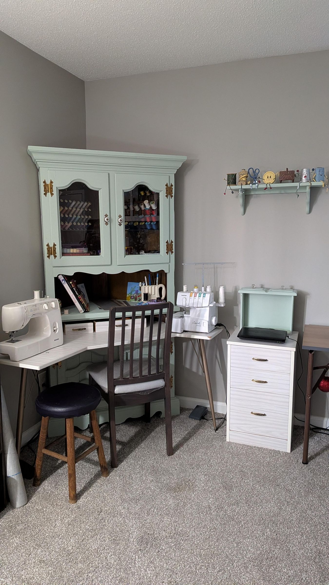 DIY Corner Sewing Cabinet