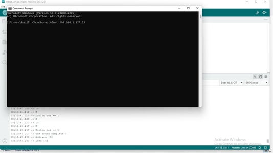 Arduino Using Modbus Protocol Over Ethernet TELNET Protocol Raw Data ...