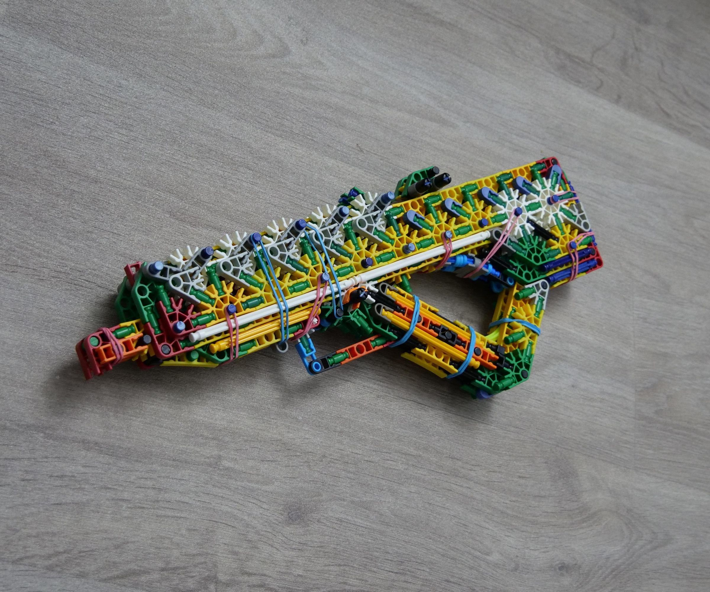 Shadow Phaser | Battle-ready Sci-Fi SMG | Knex | (Instructions)
