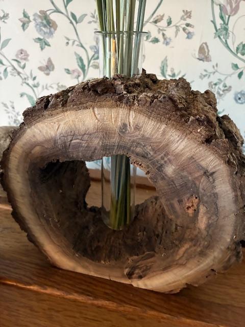 Hollow Log Decorative Vase