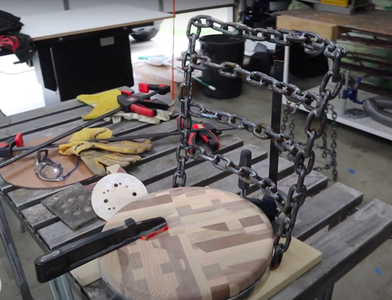 Weld on the Backrest and Apply Finish