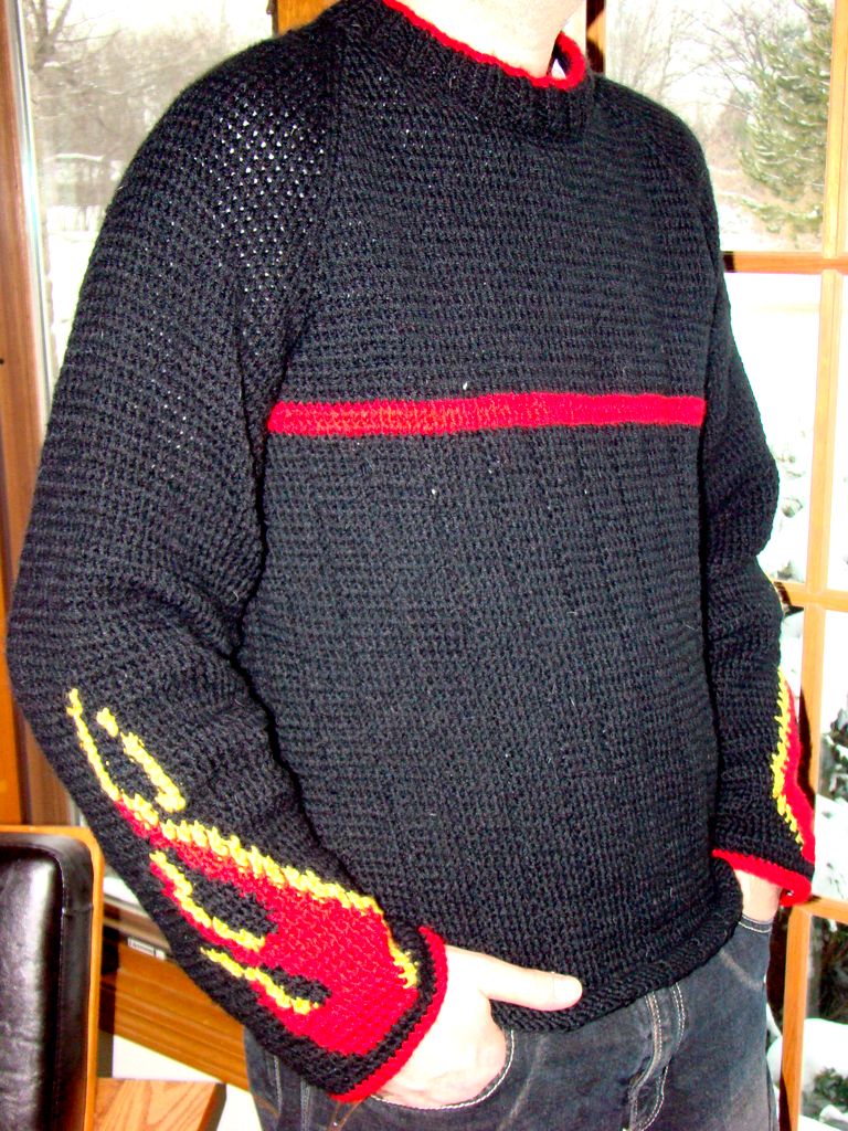 Hot Rod Sweater with Flames