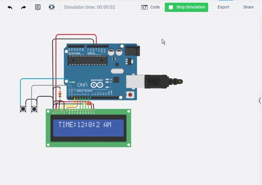 Arduino Digital Clock Without Rtc Real Time Clock Module On Tinkercad 4 Steps With Pictures 2051