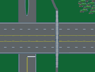 Designing a Bridge to Cross the Road