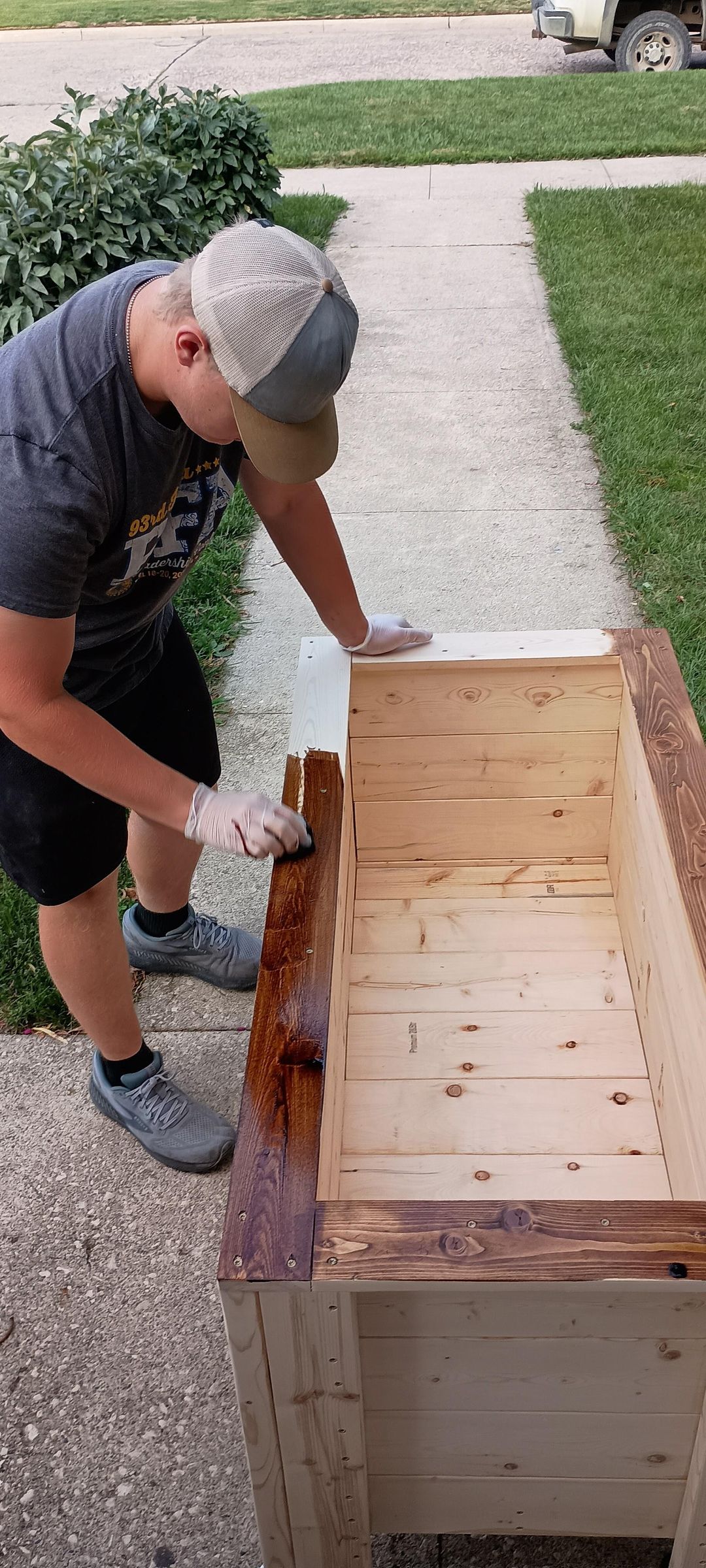 Sanding, Staining, and Sealing