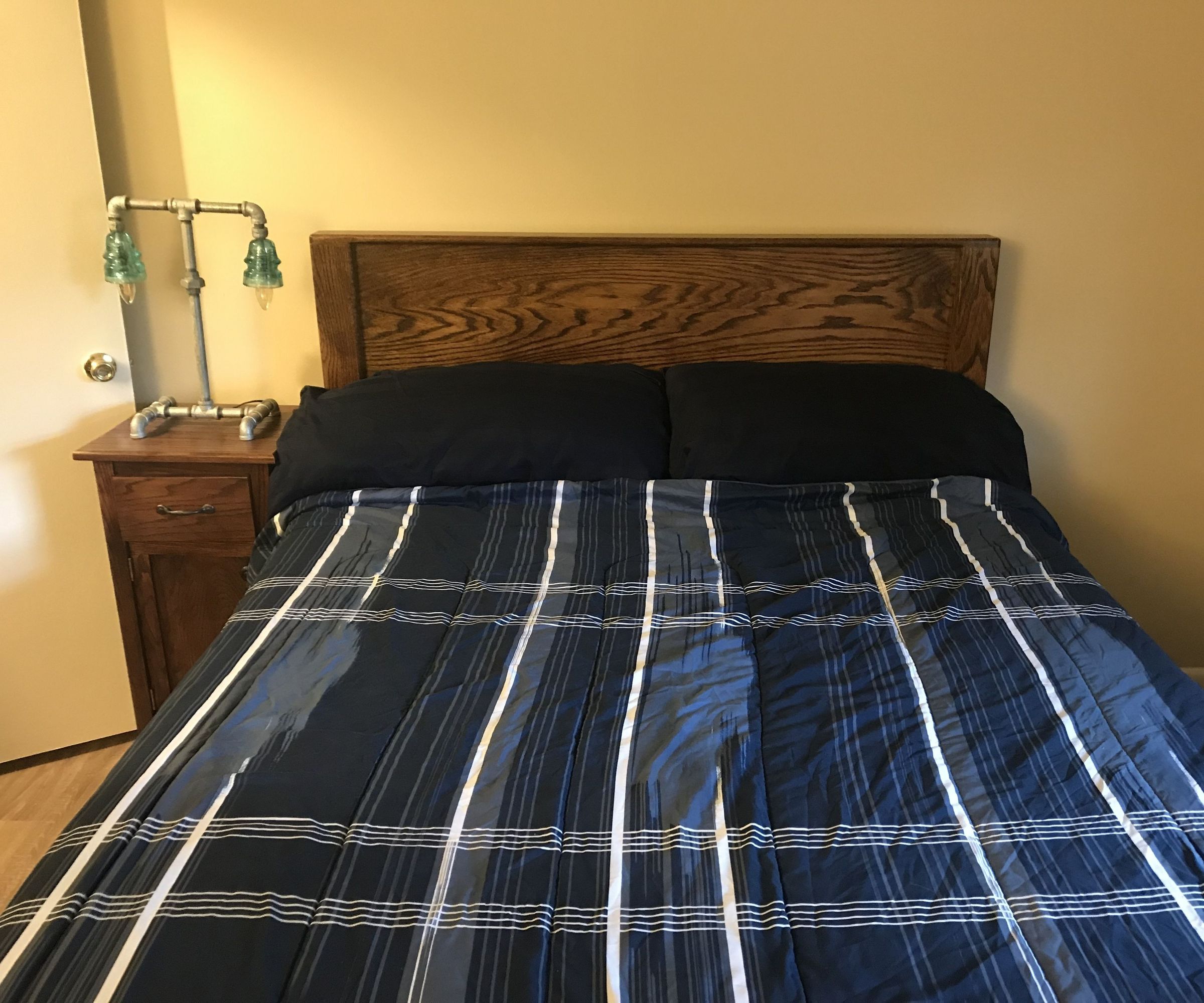 Rustic Red Oak Queen Headboard