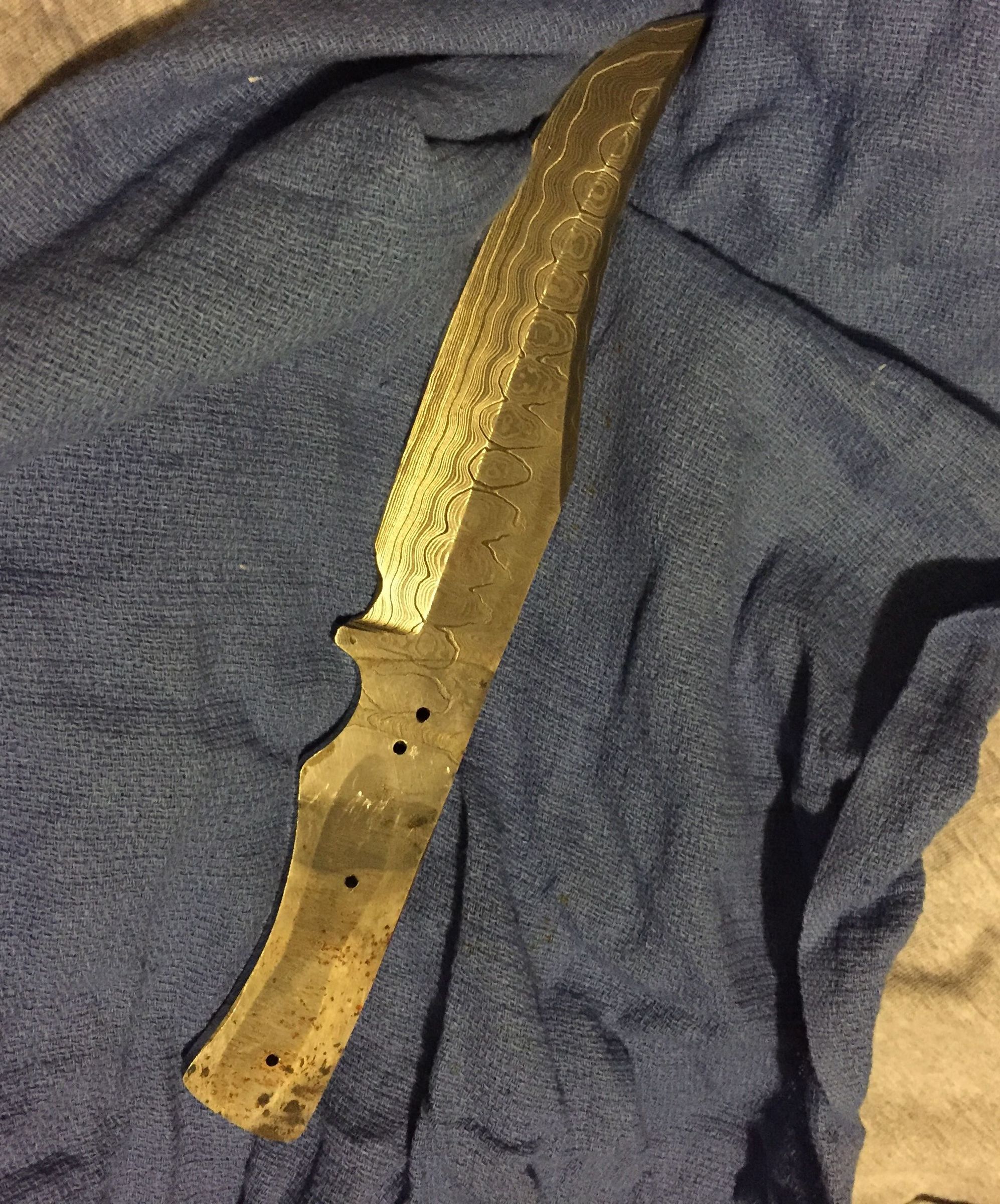 Putting on an Antler Handle to a Knife With Tang