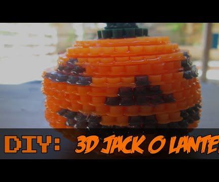 DIY: 3D Jack O Lantern | Bead Sprites (Perler/Hama Beads) 