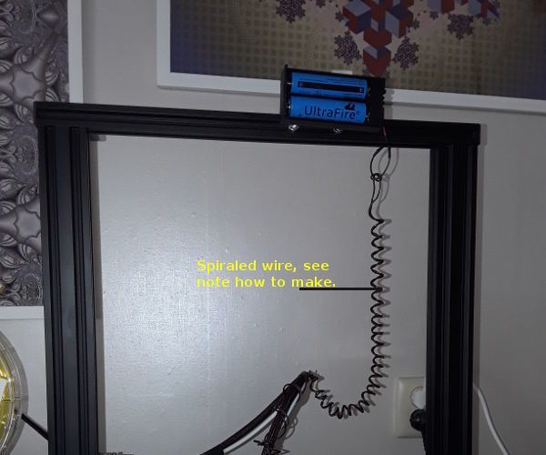 Light Under the Fan Casing of a 3d Printer.