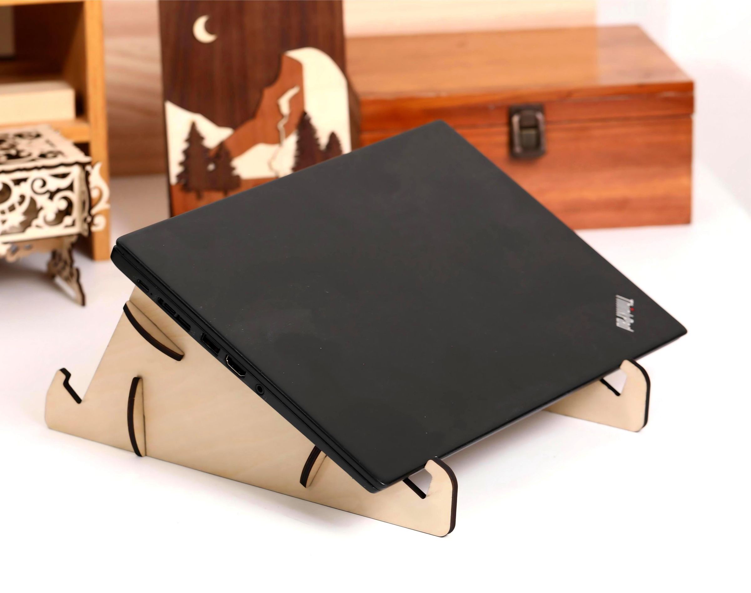 DIY Wooden Computer Stand