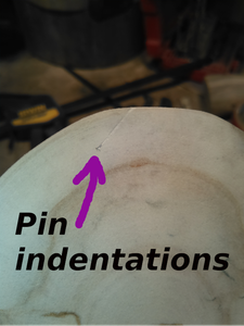 Add Magnets, Cont.: Mark Pin Dents