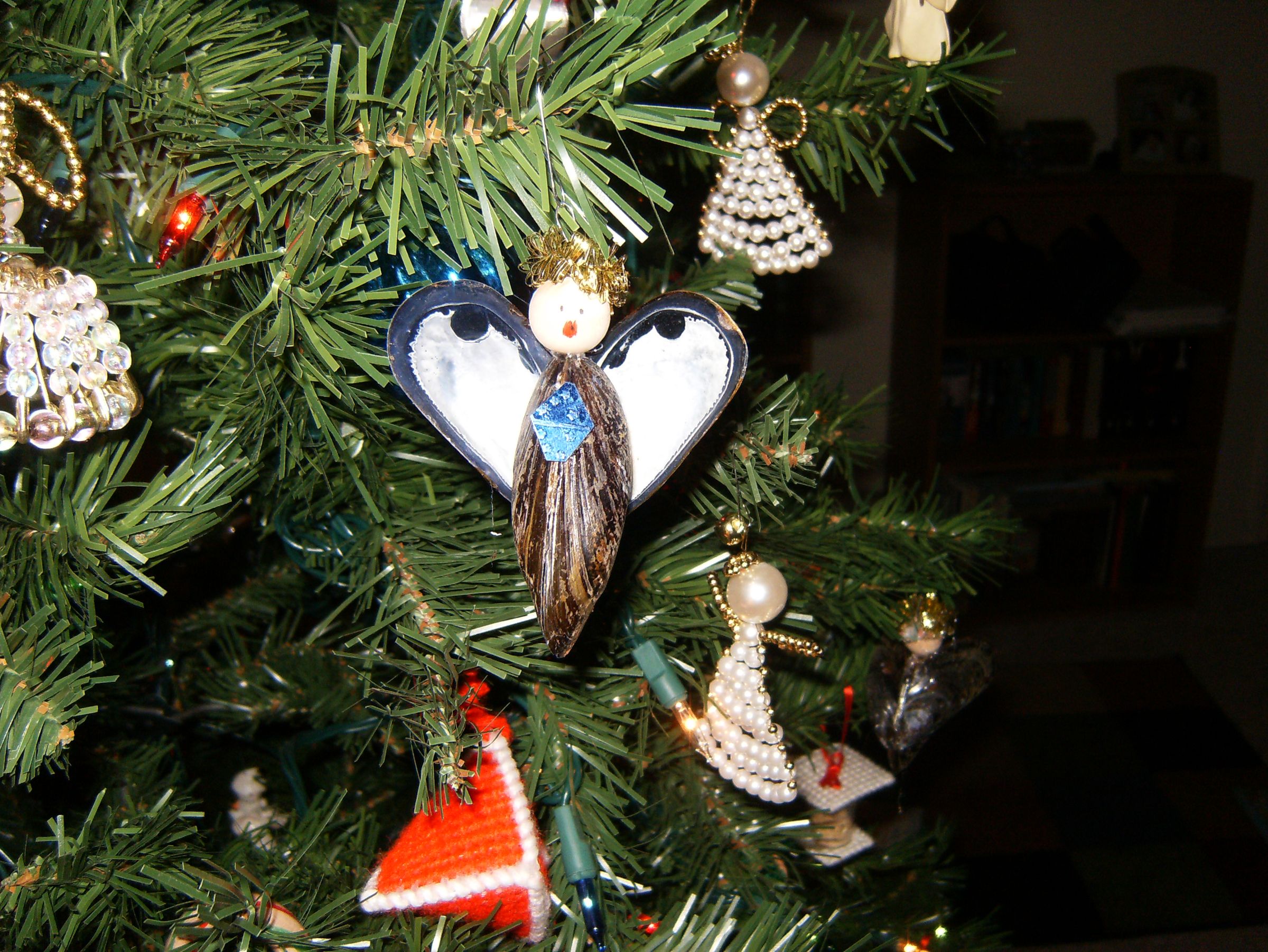 Mussel Angel Christmas Ornament