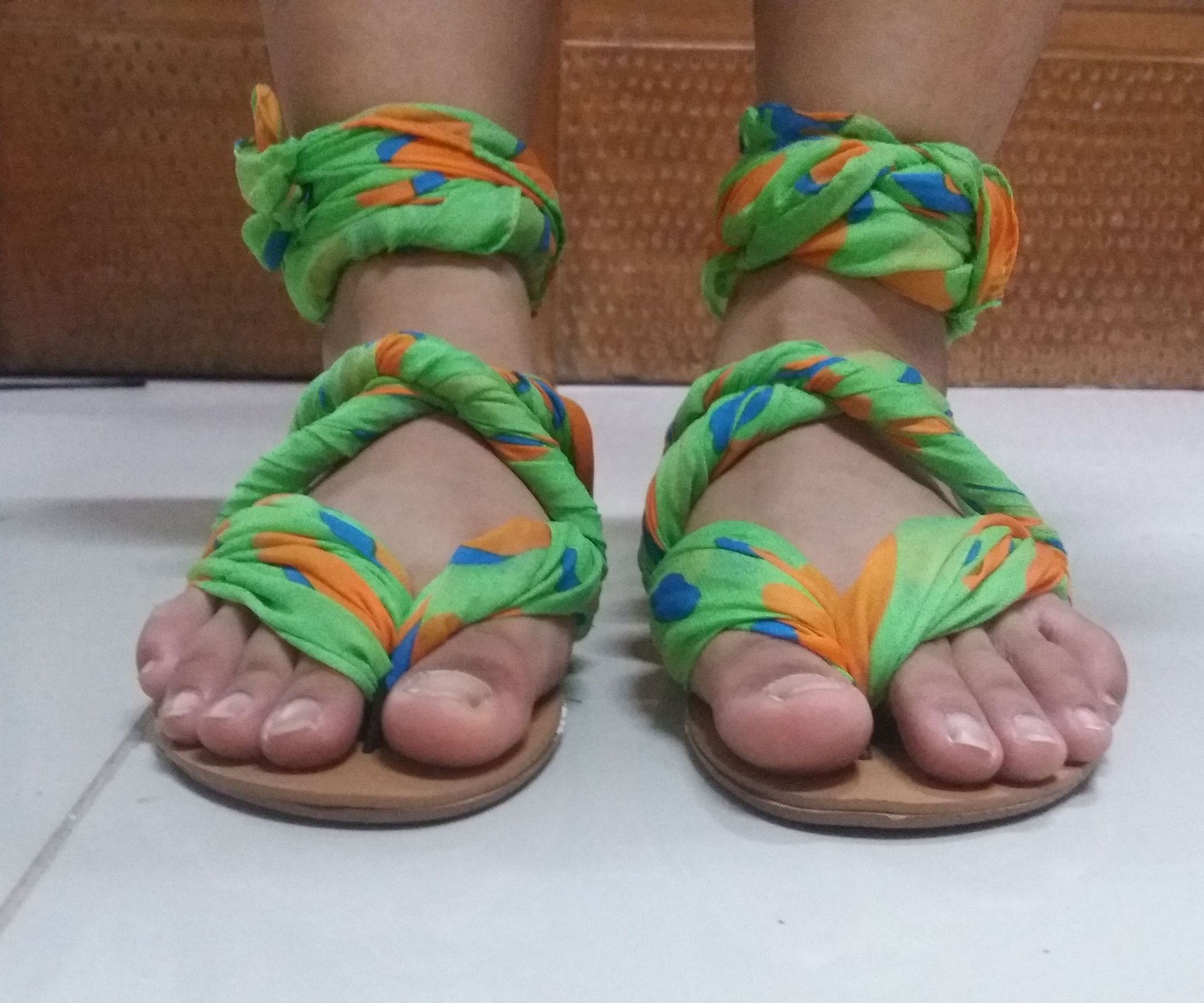 straw lace up sandals