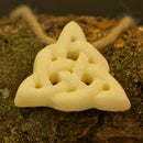 Celtic Knot Bone Pendant - Triquetra Pendant