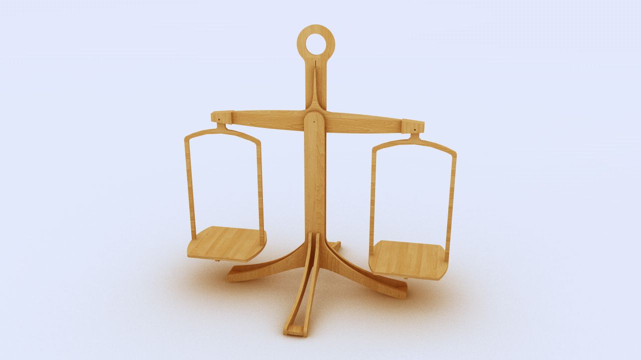 Wooden weighing scale (laser cut)