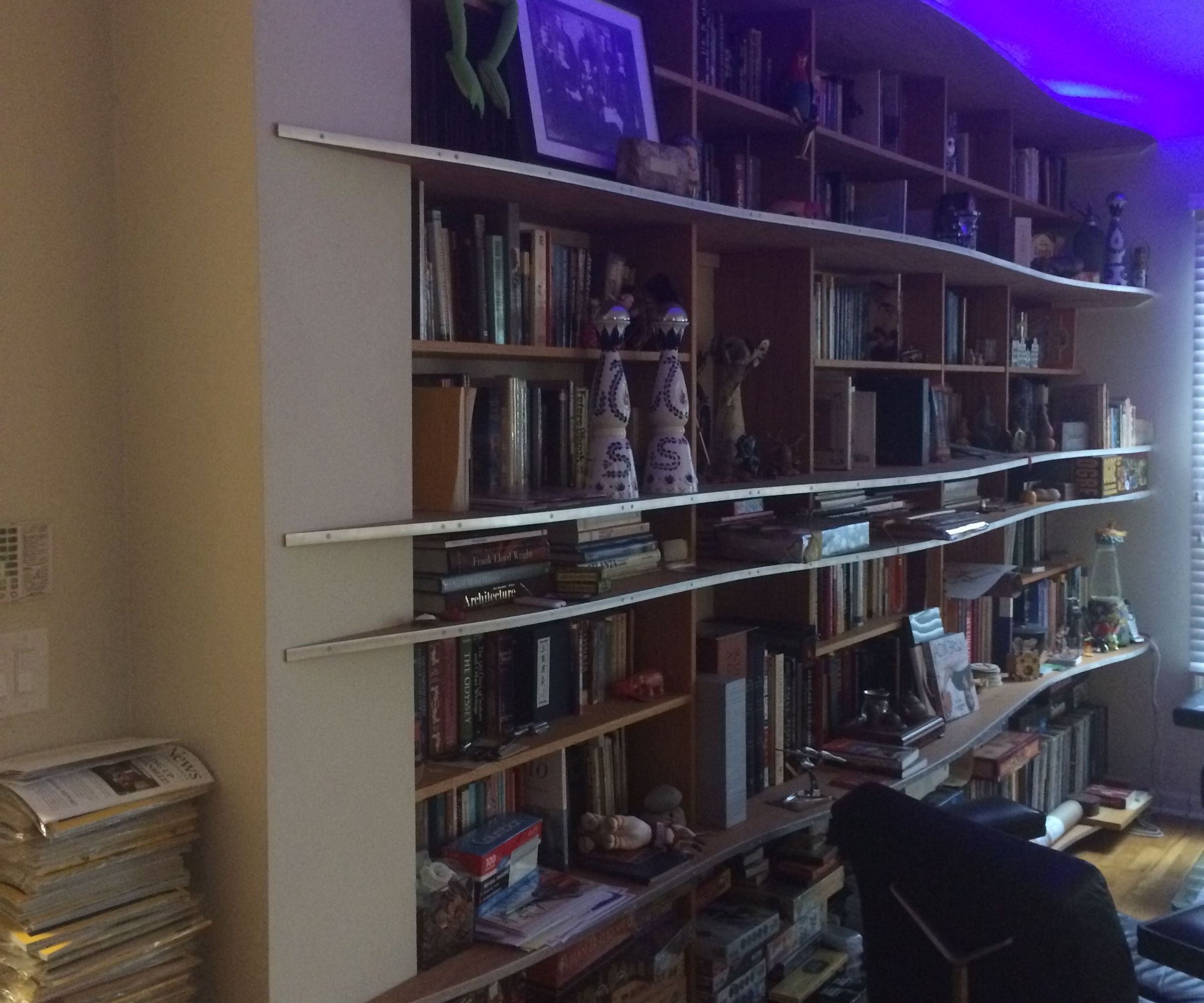 Custom Wall of Shelving