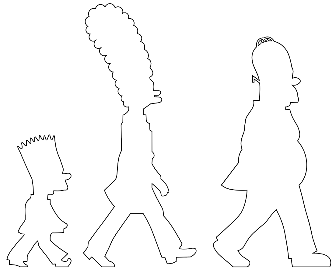 Los Simpsons, Siluetas Para El Corte Láser