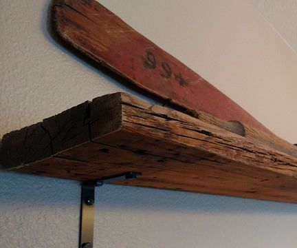 Floating Barnwood Shelves