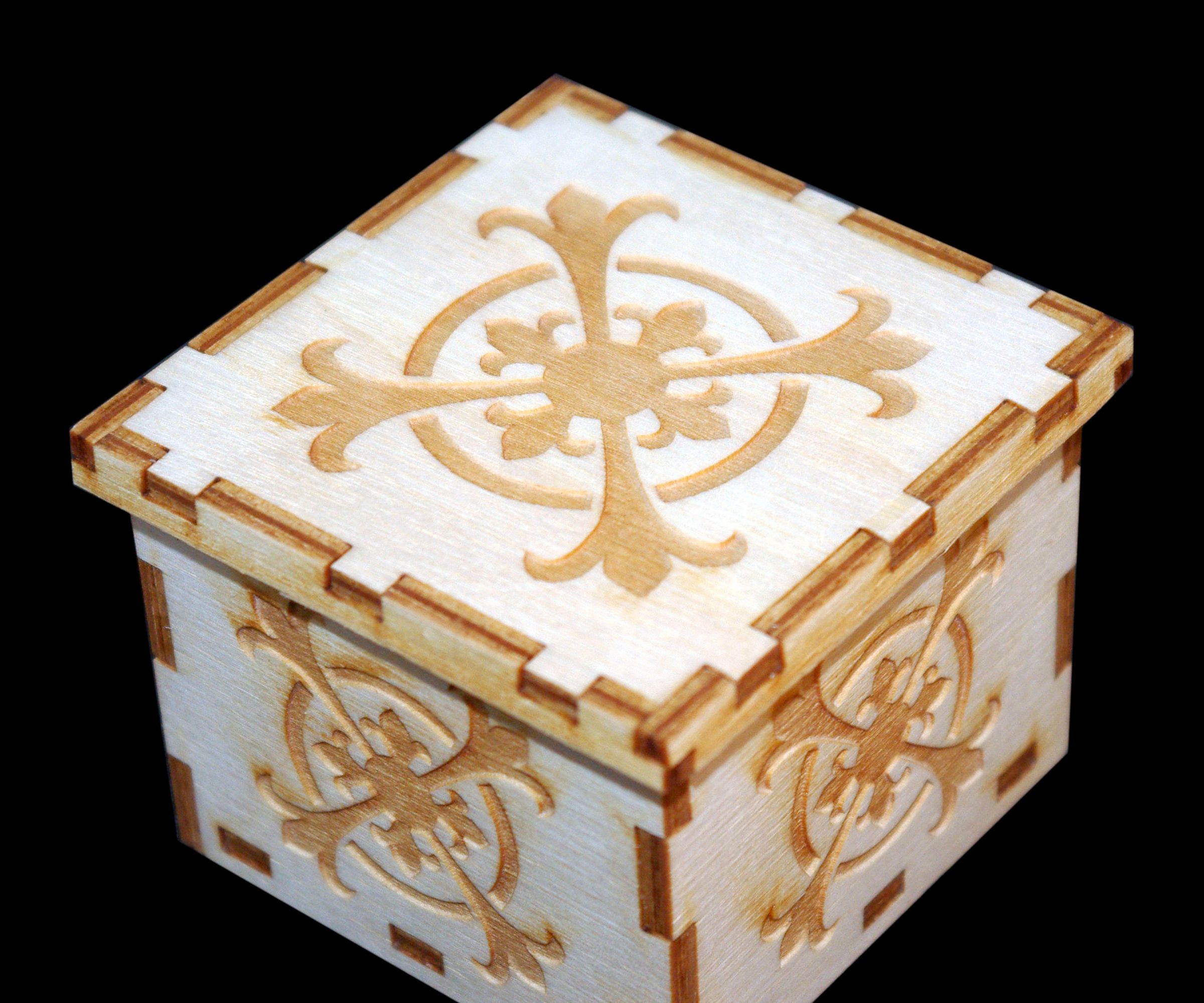 Small Laser Cut Wooden Box (2.5x2.5)