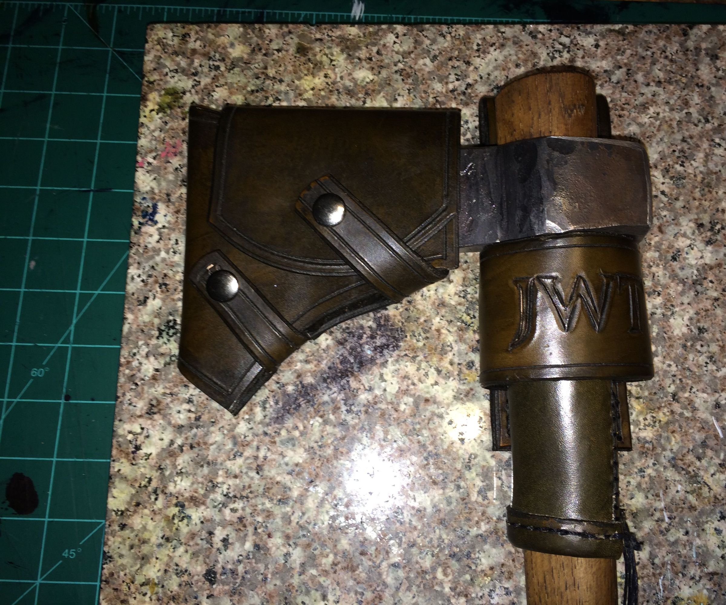 Tomahawk Sheath, haft wrap, and belt holster