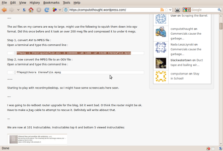 Part 1 Moving From Avi to Mpeg.