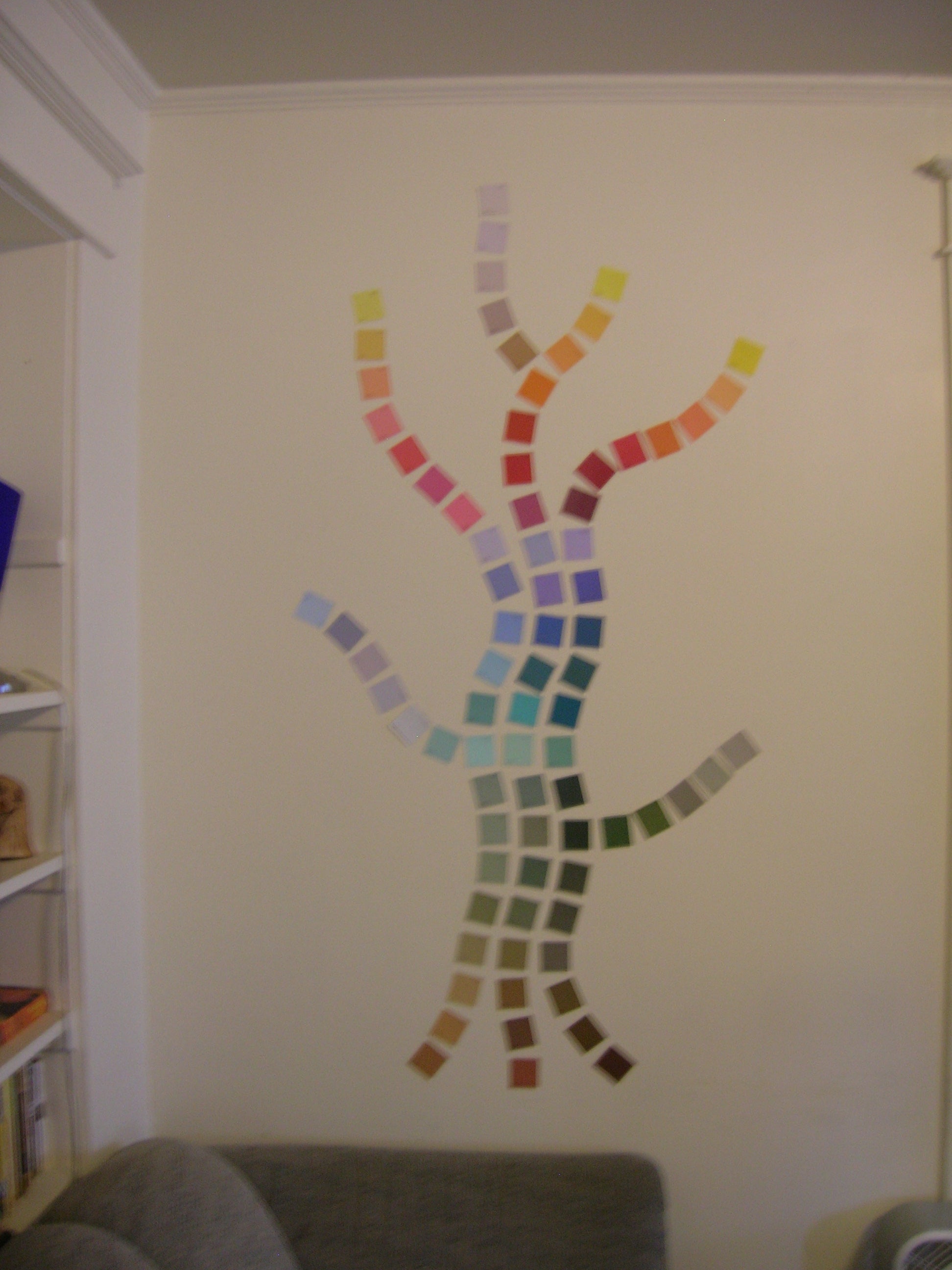 Paint Chip Wall Art 3 Steps Instructables