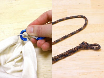 Feed Keyring Through + Attach Carabiners